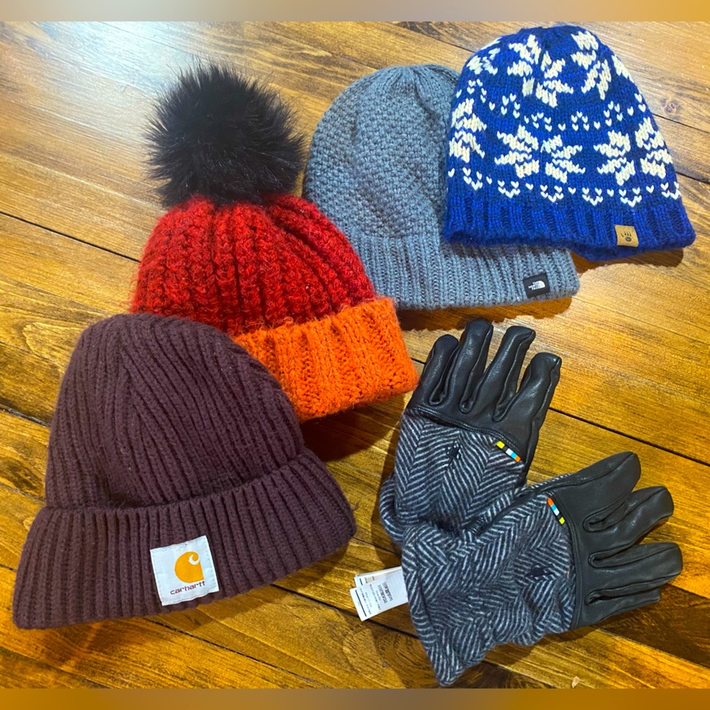 Carhartt beanie and others